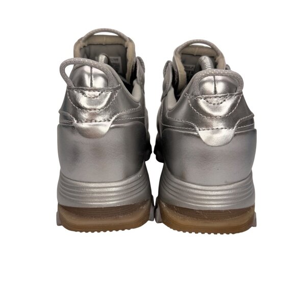 Reebok x Cardi B Classic Leather Silver Metallic Pewter Sneakers Women's 9.5 - Picture 5 of 10